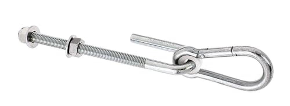 Gah-Alberts 204907 Swing Hook Bolt Screw Thread Size M12 Yellow Galvanised