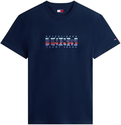 Camiseta de Manga Corta Hombre 1985 Graphic con Logotipo, Azul (Dark Night Navy), XL