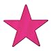 Beistle 55839-C 24 Piece Foil Star Cutouts, 12", Cerise