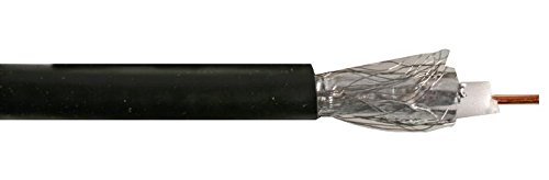 Pro Power RG6UCCABLK250MFF RG6U Coaxial Cable, PVC, Black, 250m Reel