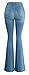 URBAN K Women's Classic High Waist FLARE & SKINNY Denim Jeans Bell Bottoms, Ubk22-medium Stone, 13