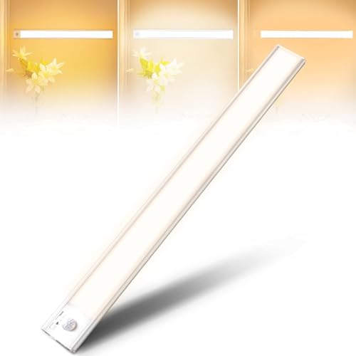 AiQInu Wireless LED Magnetic USB Rechargeable Motion Sensor Cabinet 4 Modes with 3 Brightness Levels for Wardrobe, Hallway, Stairs