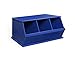 Badger Basket Three Bin Stackable Toy Storage Cubby Organizer - Blue