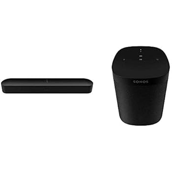 Amazon.com: Sonos Beam - Smart TV Sound Bar with Amazon Alexa Built-in - Black Bundle with Sonos 
