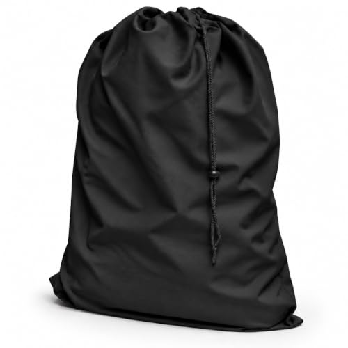 Heavy Nylon Laundry Bag | Size: 24" x 34" | Color: Black | Barrel-Lock Closure | Machine washable | Made in USA | Pack - 1 at Amazon