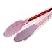 Cook With Color Stainless Steel Locking Food Tongs for Cooking and Grilling, Premium Silicone Tipped Tongs for Non Stick Cookware, 6”, 9” and 12” Set of Three, Rose Gold and Pink Sturdy Tongs