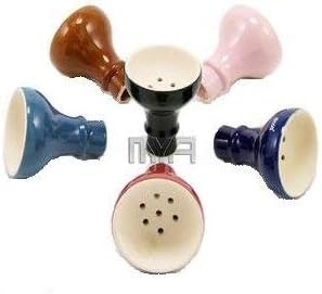 MYA SARAY EXTRA LARGE EGYPTIAN STYLE PORCELAIN BOWL: SUPPLIES FOR HOOKAHS – These Hookah bowls are accessory pieces for shisha pipes. These accessories parts hold 35g of tobacco. (Pink Bowl)
