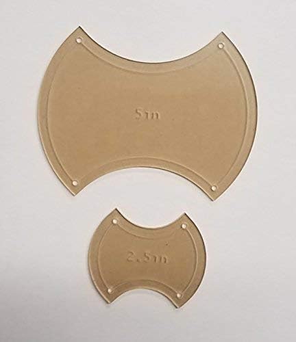 Apple Core Quilting Template Set, 2.5" & 5" with 1/4" Seam Allowance