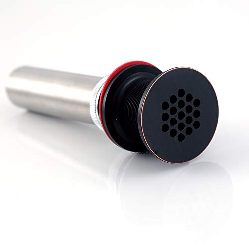 Decor Star PU-005-TO 1 1/2" Bathroom Faucet Vessel Vanity Sink Grid Drain Stopper Strainer Without Overflow Oil Rubbed Bronze