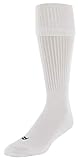 Sof Sole Midfielder Soccer Team Athletic Performance Socks, White, Youth Small 10-4.5, 2-Pack