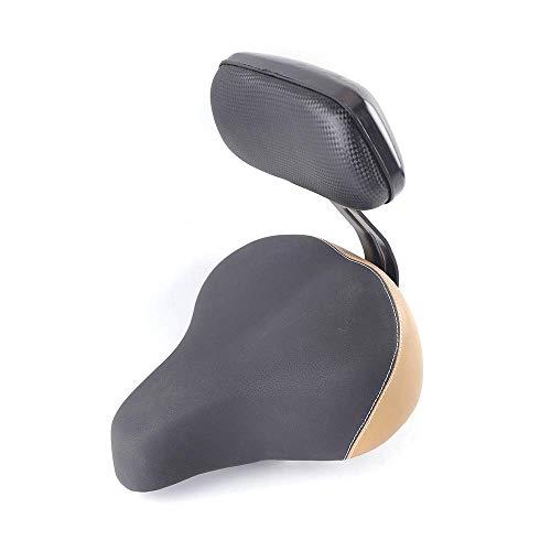 DONNGYZ Wide Saddle Seat Universal Cushion Bicycle Tricycle Bike Pad Saddle Back Rest with Backrest Suitable for Electric Vehicle Bicycle(US Stock)