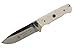 Puma SGB Mule Deer Hunter White Smooth Bone Handle Hunting Knife with Leather Sheath