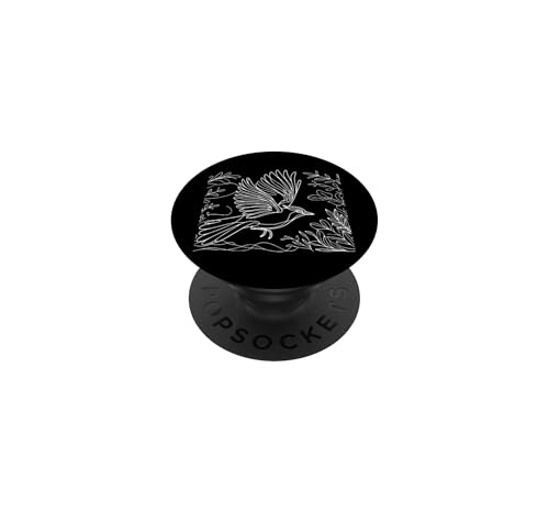 Green Jay Line Art Birdwatcher PopSockets Adhesive PopGrip
