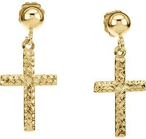 Cross & Ball Earrings