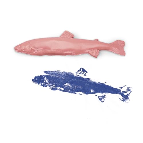 Nasco 9719198 Gyotaku Fish, Replica Rubber Stamp, Salmon, 18.5