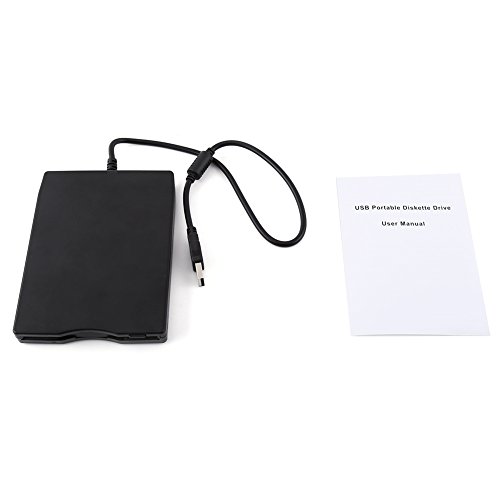 Richer-R USB Floppy Disk, 3.5 inch USB External Floppy Diskette Disk Drive Portable 1.44MB FDD for PC Windows 7/8/98/ME/2000, Windows XP/Mac(Black) - Thumbnail 7