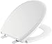DELTA FAUCET Rubber Limited 801902-WH Sanborne Round Front Slow-Close Toilet Seat with Non-slip Seat Bumpers, White