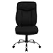 Flash Furniture HERCULES Series Big & Tall 400 lb. Rated Black Fabric Executive Ergonomic Office Chair and Chrome Base