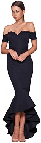 Elle Zeitoune Designer Navy Strapless Formal Ball Gown