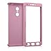 kwmobile Cover for Xiaomi Redmi Note 4 / Note 4X - Shockproof Protective Full Body Case with Screen Protector - Metallic Rose Gold