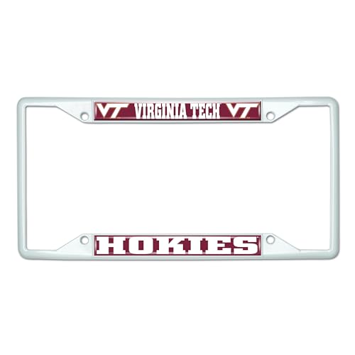 FANMATS 43515 Virginia Tech Hokies License Plate Frame - White – Easy Installat…