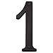 Baldwin Estate 90671.102.CD Solid Brass Traditional House Number One in Oil Rubbed Bronze, 4.75