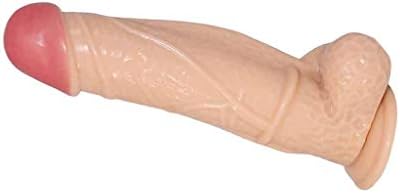Flexible Huge Soft, Suction Cup Relaxed Body Private Toy Meat Color (11" Long,2.55" Wide) for Female