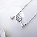 Tanyoyo Zircon Water Drop Wine Glass Pendant Necklace, 14k White Gold Plated
