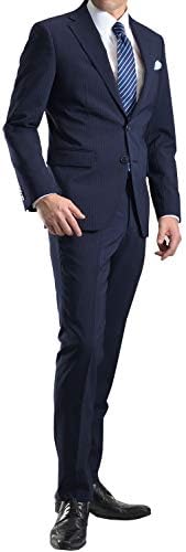 Marutomi スーツ メンズ ビジネス 2ツボタン スリムフィット スリム 春夏 ソロテックス素材 洗えるパンツウォッシャブル メンズスーツ ウール混 紳士 Suit オシャレ Ac98