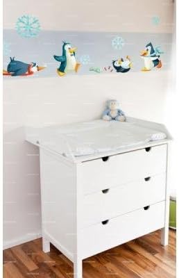 Stickers Pingouins Sur La Banquise Planche Comprenant Un Pingouin Adulte De Format 39 X 111 Cm Et Un Bebe Pingouin Pecheur De Format 36 X 87 Cm Couleur Quadri Amazon Fr Cuisine Maison