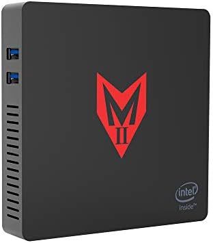 MII-V Mini PC Desktop License Windows 10 Multimedia Office Computer, 4GB Ram 64GB SSD, HDMI+VGA Dual Display, Intel Apollo Lake Celeron J3355 VESA Mount,Dual Wifi,UK Plug