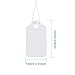 NBEADS Price Tags, 500 PCS Rectangular White String Marking Tags Gift Tags Jewelry Price Tags Clothing Display Tag Price Label Design Blank White 23X13mm