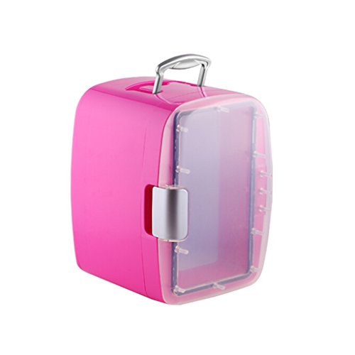 Click Here to See More Images YI HOME- 7L Car Refrigerator Mini Portable Household Small Electronic Freezer Fast Refrigeration Heating Dormitory 12V,Pink