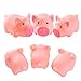 LOUHUA 50 Pieces Mini Rubber Pigs Bulk Baby Bath Toy Pink Tiny Piggies Squeaky Pig Toys for Shower Birthday Party Gift Decoration