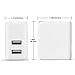 Vector Cables Intelligent Super Charger 15W Dual Port USB Wall Charger & Car Charger 5V/3.1A High Speed AC Power Adapter Home & Travel Charger with Folding Plug - (Combo Pack Wall & Car Charger White)