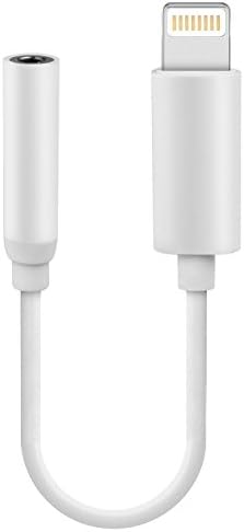 Lightning Adapter,GDSoo Lightning Connector to 3.5mm Headphone Earphone Extender Jack Adapter Convenient and Suitable for iPhone 6/6s/7/7 Plus/8/8 Plus/X and More (White-2Pack)
