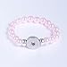 Soleebee 8 pcs Pure Color Round Resin Beads Stretch Bracelet Snap Button Bracelet Fit 18mm Charms (Dark blue/Pink/Red/Orange)