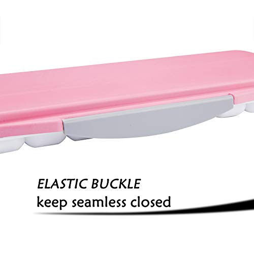 18-Well Premium Watercolor Paint Palette, Travel Portable Folding Paint Palette Box with 1+2 Mixing Areas for Watercolor, Acrylic & Oil Paint - Nice Gift for Kids, Adults & Artists (Pink) - Thumbnail 3