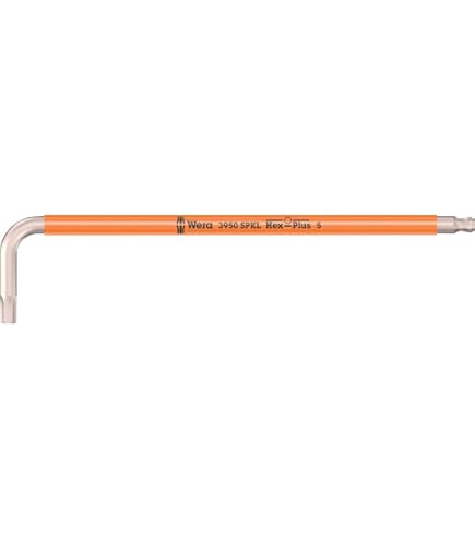 Wera 3950 PKL Stainless Long Arm Ballpoint Hex Key Set – 4.0mm Metric, Pack Of 10, Corrosion-Free & Torque-Boosting