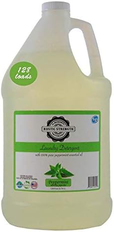 Plant-Based Laundry Detergent for Sensitive Skin, Peppermint scented, up to 256 loads, 1 Gallon (128 fluid oz)