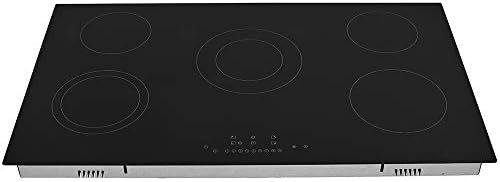 Electric Ceramic Hob, 3000W Bulit-in 2 Zone Ceramic Hob Touch Control Cooker Electric Cooktop