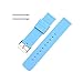 MLQSS Soft Silicone Watch Band with Quick Release Pins - Choice Color & Width (18mm, 20mm or 22mm) Watch Straps w/Adjustable Metal Clasp