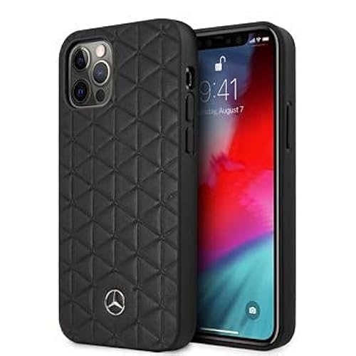 Mercedes-Benz Phone Case for iPhone 12 12 Pro in Quilted Black