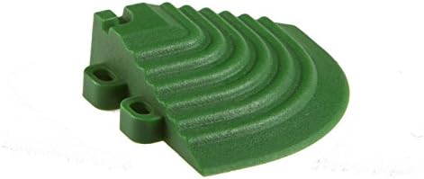 Swisstrax (A504.060.700-4) Ribtrax Modular Flooring Tile Corner, Turf Green - (Pack of 4)