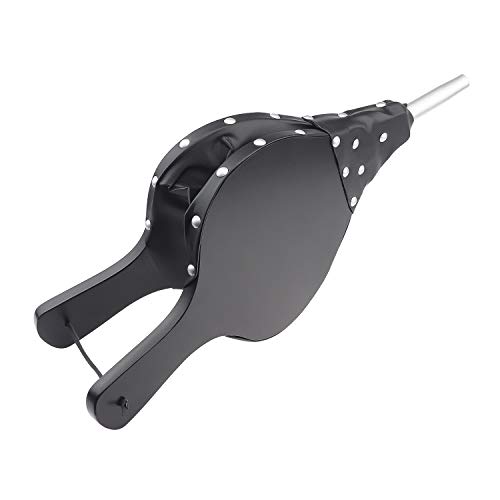 Favordrory Fireplace Bellow, 17" x 7.5" Wood Bellow Fireplace Blower Leather Bellows Fire Bellows for Fireplaces, BBQ and Camping, Bellow with Hanging Leather Strap, Black - Thumbnail 4