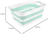 Addis Foldable 45L Laundry Basket White Aqua Haze view 7