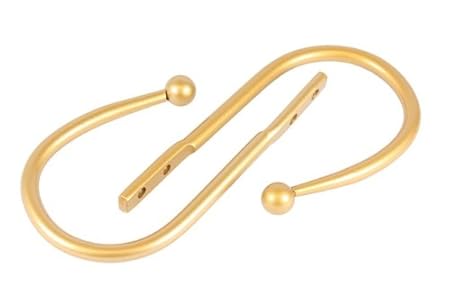 Pair Of Dunelm Matt Gold Ball Design Curtain Voile Holdback