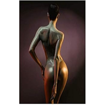 InterestPrint Fashion Art Elegant Nude Model Women in the Light Colored Spotlights Wall Art Posters Prints Abstract Home Decor for Office Dorm Home Boys Girls Men's Women's Room, Unframed 24x36 Inch