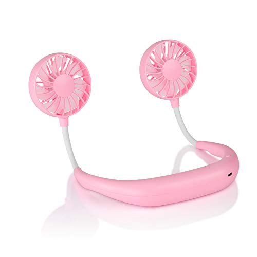 Auteve Hand Free Portable Neckband Rechargable Mini Fan Personal