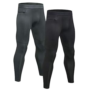 Niksa Gym Gym Compressiebroek voor heren 2-pack, sportlegging Legging Basislaagbroek Cool Dry Breathable